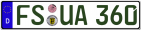 Немецкие "зеленые" номера (номерные знаки ТС, освобождённых от налога)